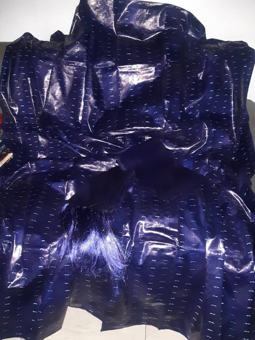 Bazin riche getzner siri petit motif bleu