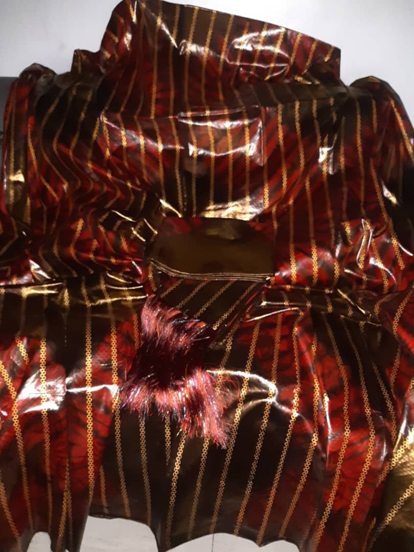 Mali bazin gala attache rouge polman VIP doré