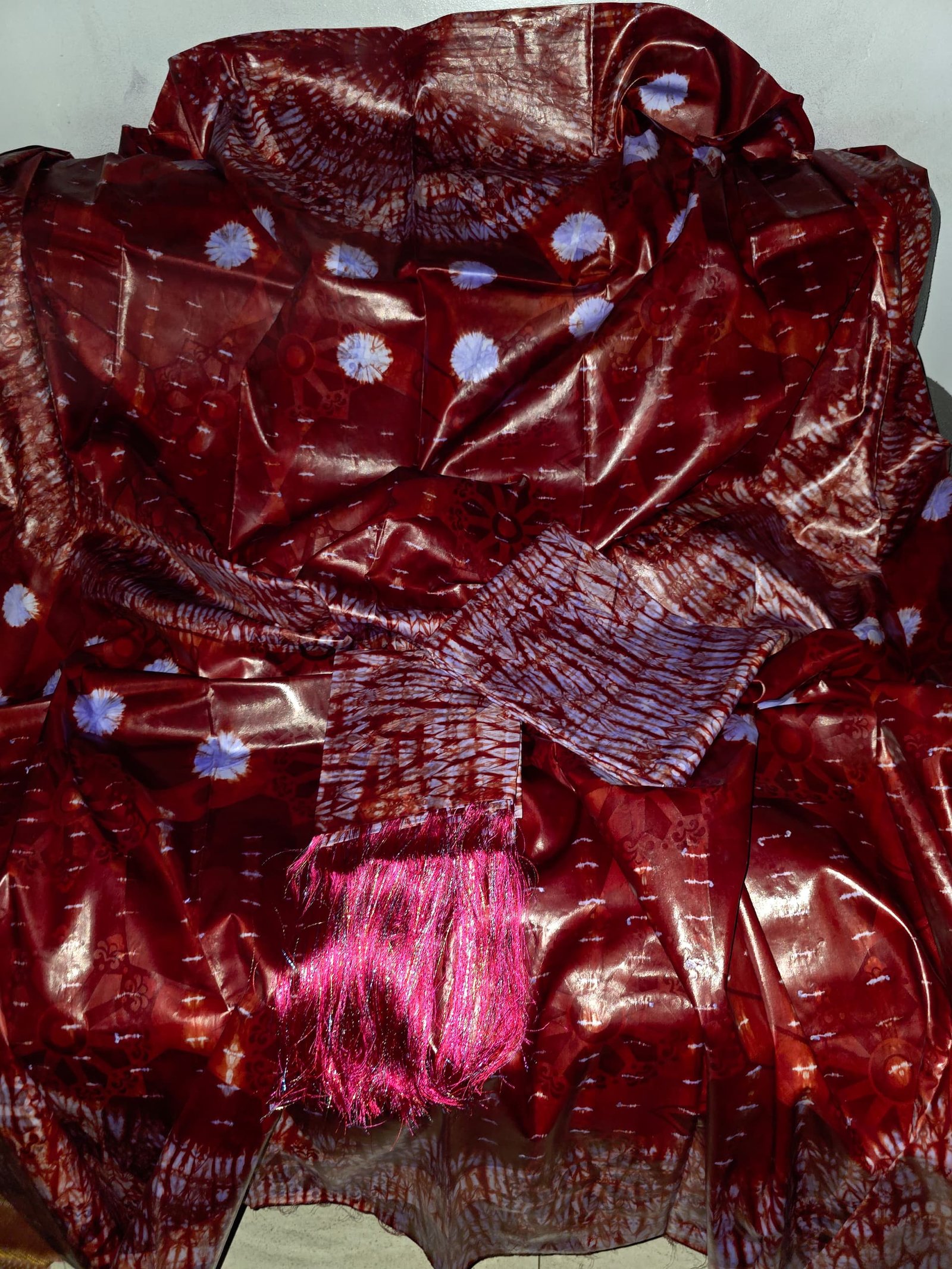 Bazin riche getzner siri rouge boubou traditionnel