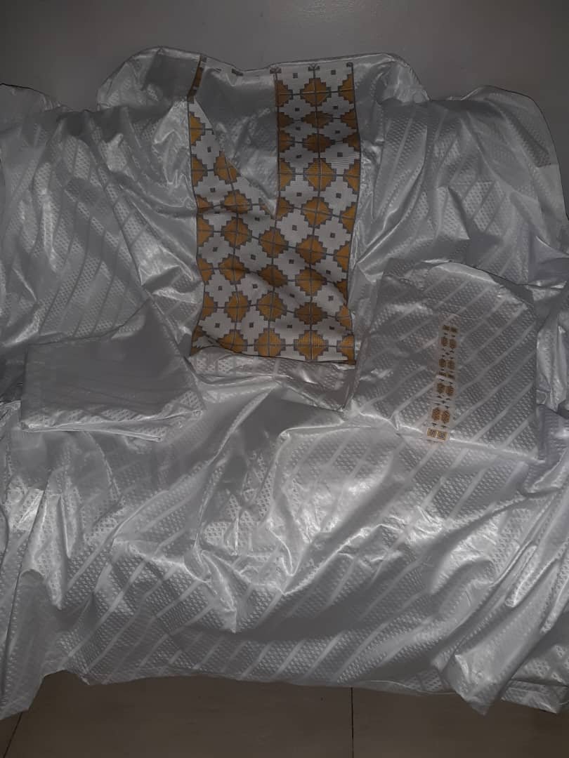 Ensemble 3 pices en bazin riche getzner blanc