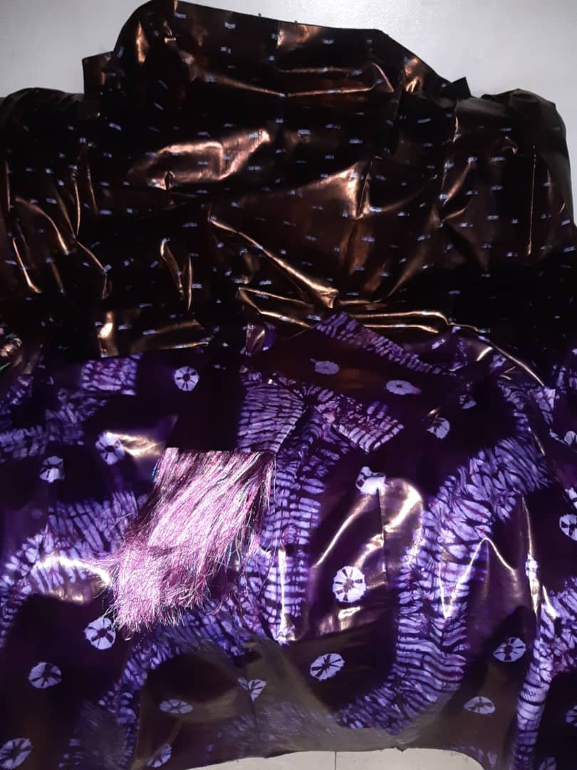 Boubou traditionnel siri fushia bazin riche getzner du Mali