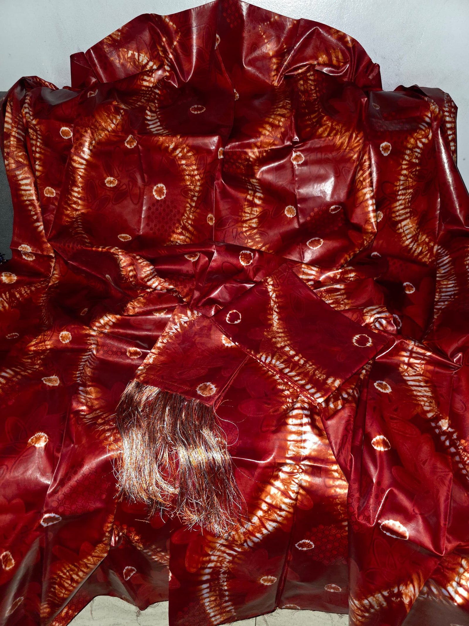 Bazin riche getzner teinture artisanale siri rouge